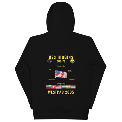USS Higgins (DDG-76) 2005 WestPac Cruise Hoodie