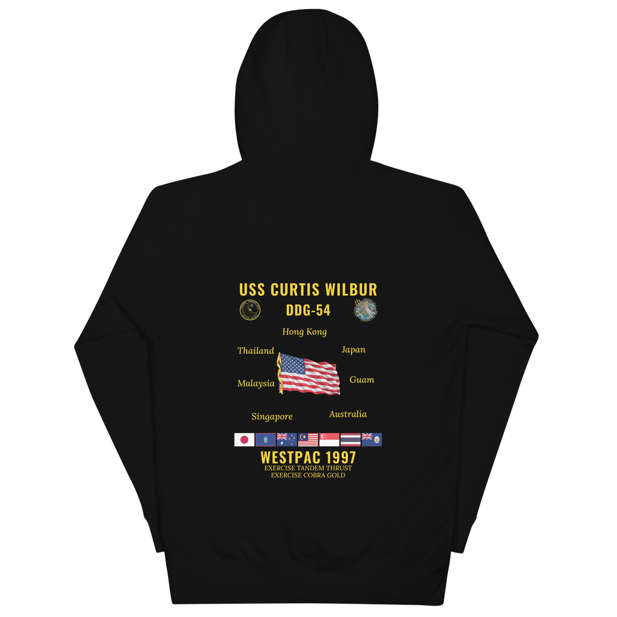 USS Curtis Wilbur (DDG-54) 1997 WestPac Cruise Hoodie