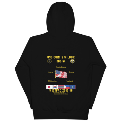 USS Curtis Wilbur (DDG-54) 2015-16 WestPac Cruise Hoodie