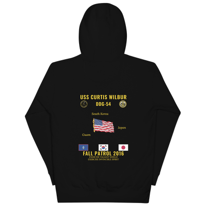 USS Curtis Wilbur (DDG-54) 2016 Fall Patrol Cruise Hoodie