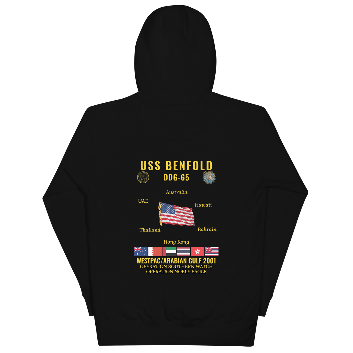 USS Benfold (DDG-65) 2001 WestPac/Arabian Gulf Cruise Hoodie
