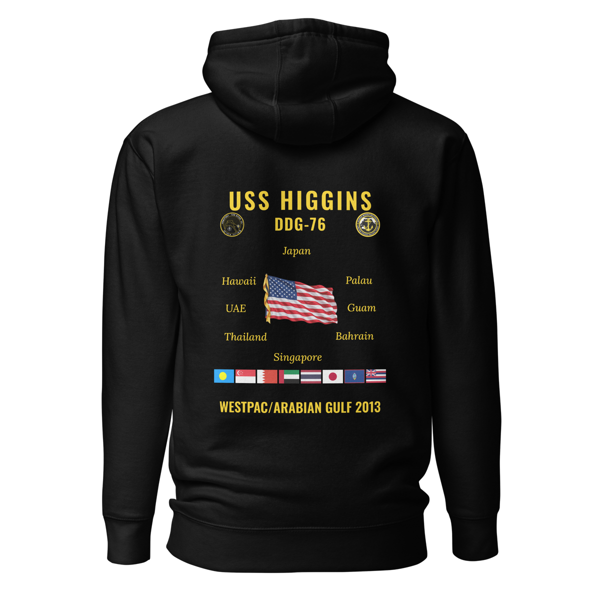 USS Higgins (DDG-76) 2013 WestPac/Arabian Gulf Cruise Hoodie