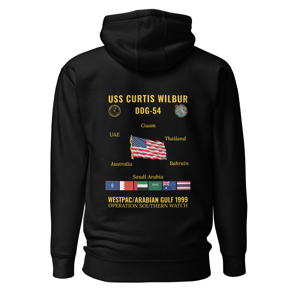 USS Curtis Wilbur (DDG-54) 1999 WestPac/Arabian Gulf Cruise Hoodie