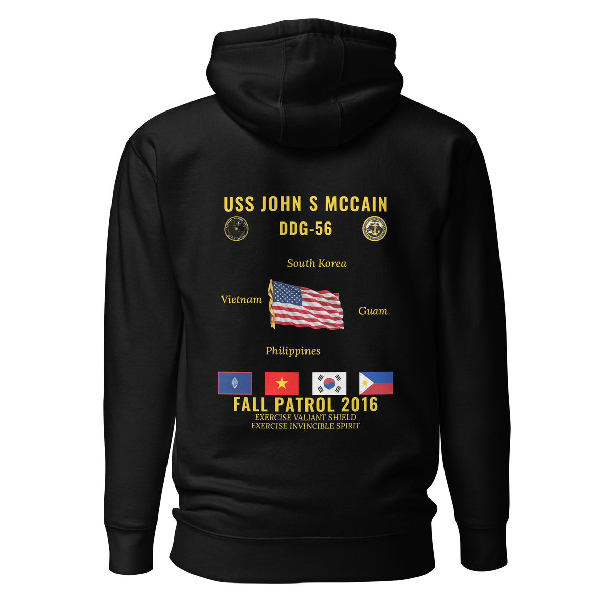 USS John S McCain (DDG-56) 2016 Fall Patrol Cruise Hoodie