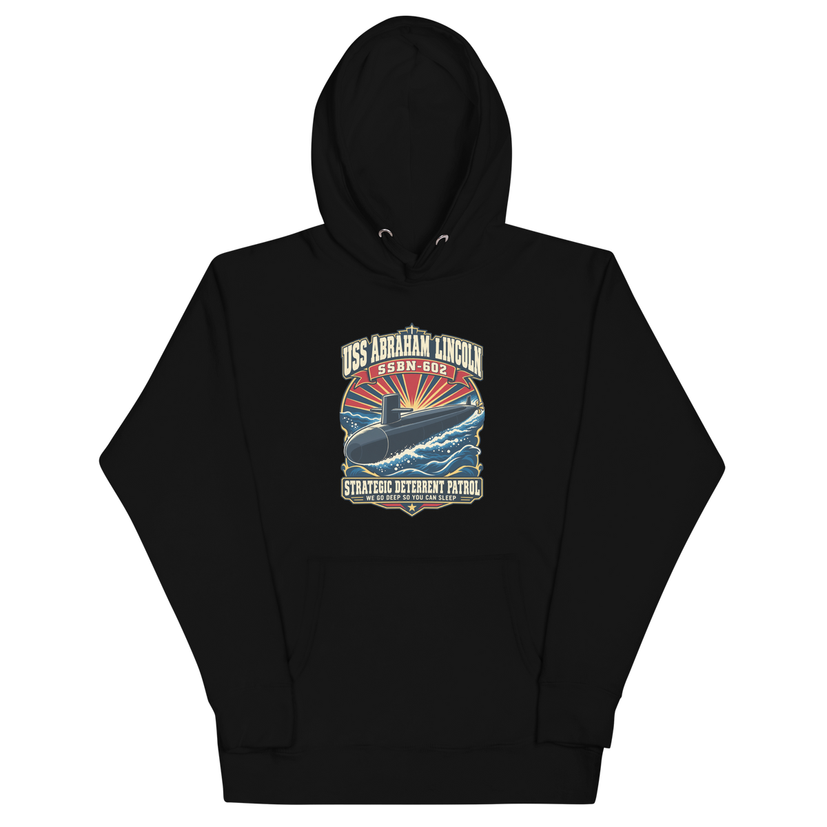 USS Abraham Lincoln (SSBN-602) Deterrent Patrol Hoodie - Design 3
