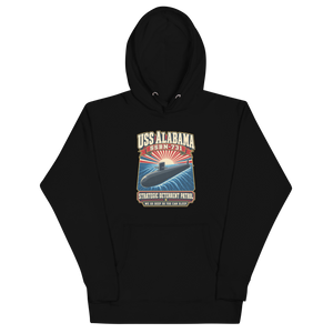 USS Alabama (SSBN-731) Deterrent Patrol Hoodie - Design 1