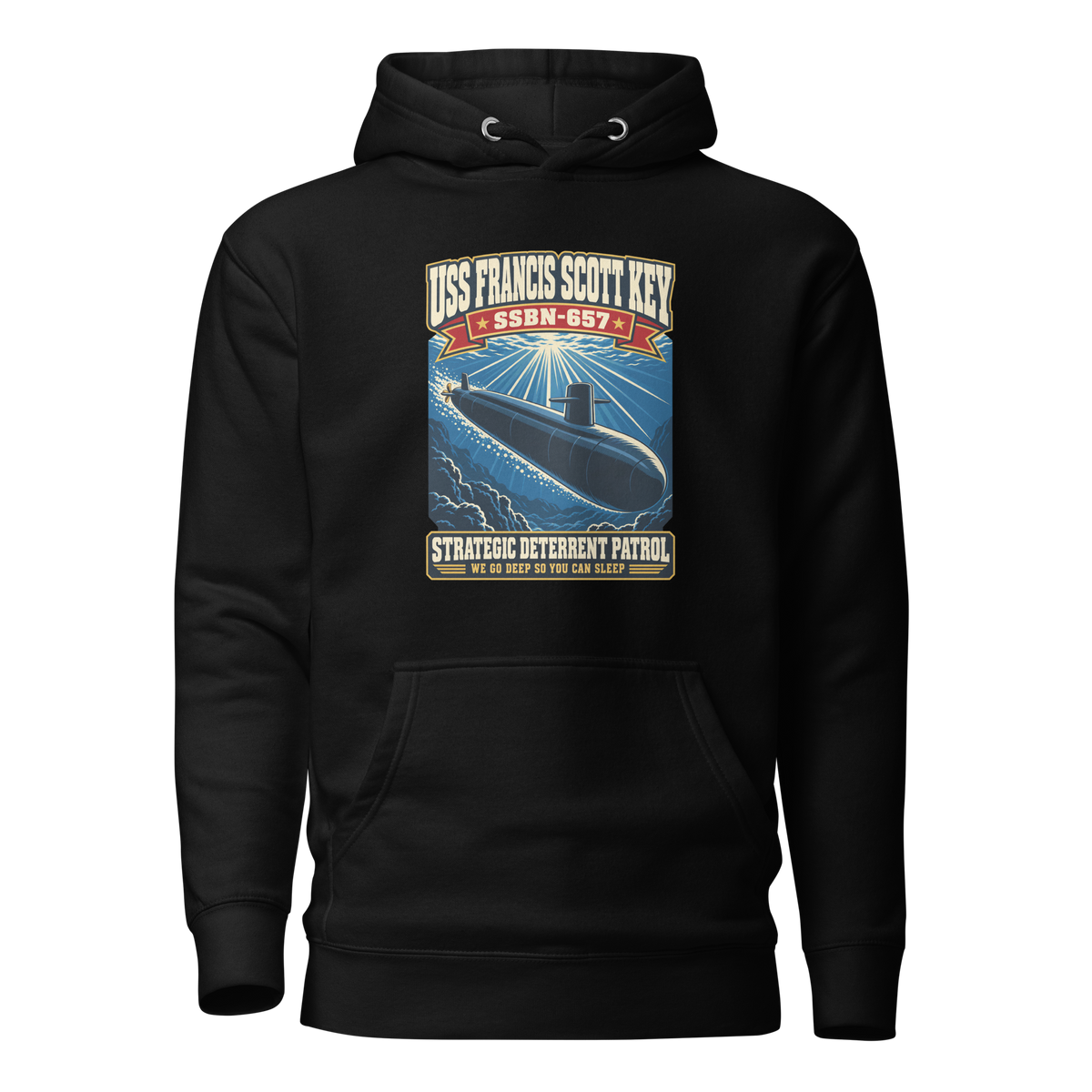 USS Francis Scott Key (SSBN-657) Deterrent Patrol Hoodie - Retro