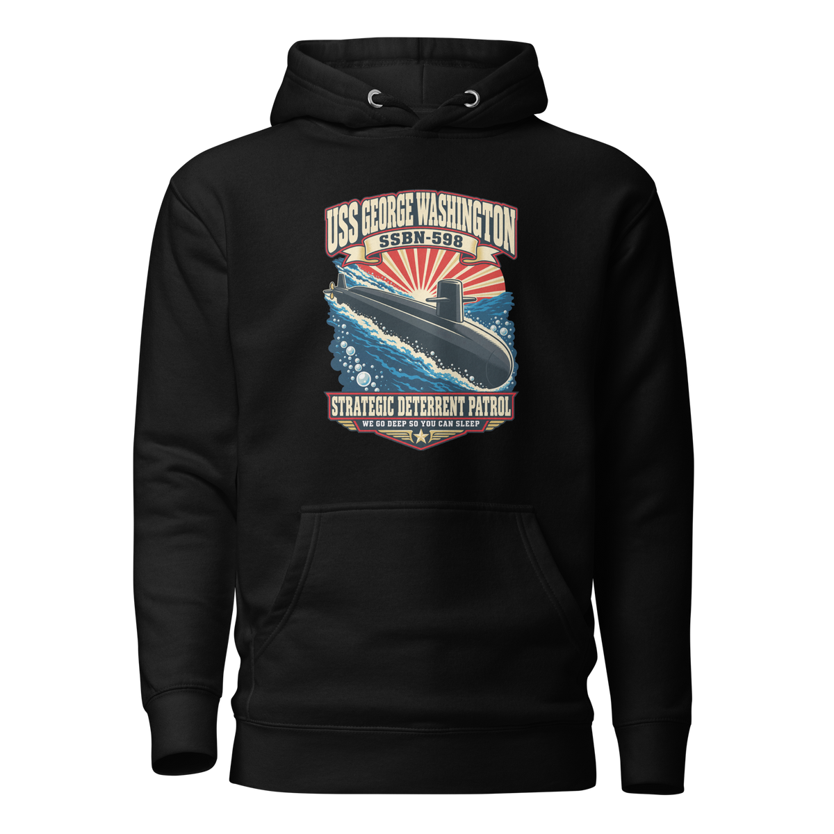 USS George Washington (SSBN-598) Deterrent Patrol Hoodie - Retro