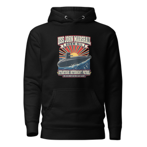 USS John Marshall (SSBN-611) Deterrent Patrol Hoodie - Retro