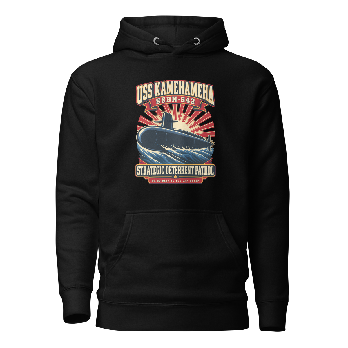 USS Kamehameha (SSBN-642) Deterrent Patrol Hoodie - Retro
