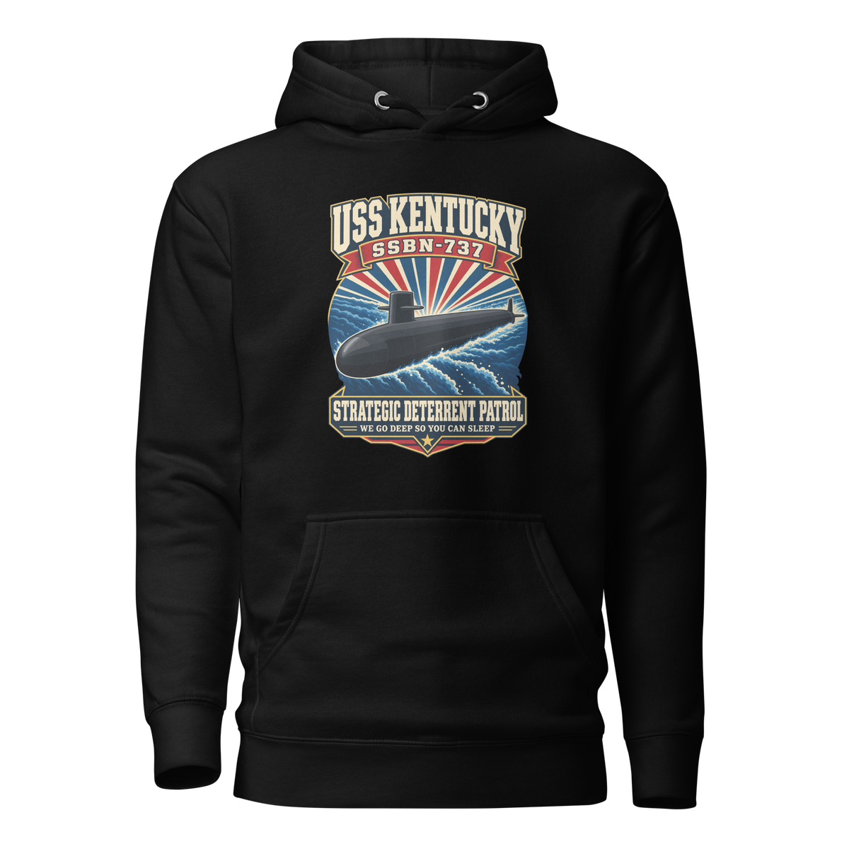 USS Kentucky (SSBN-737) Deterrent Patrol Hoodie - Retro
