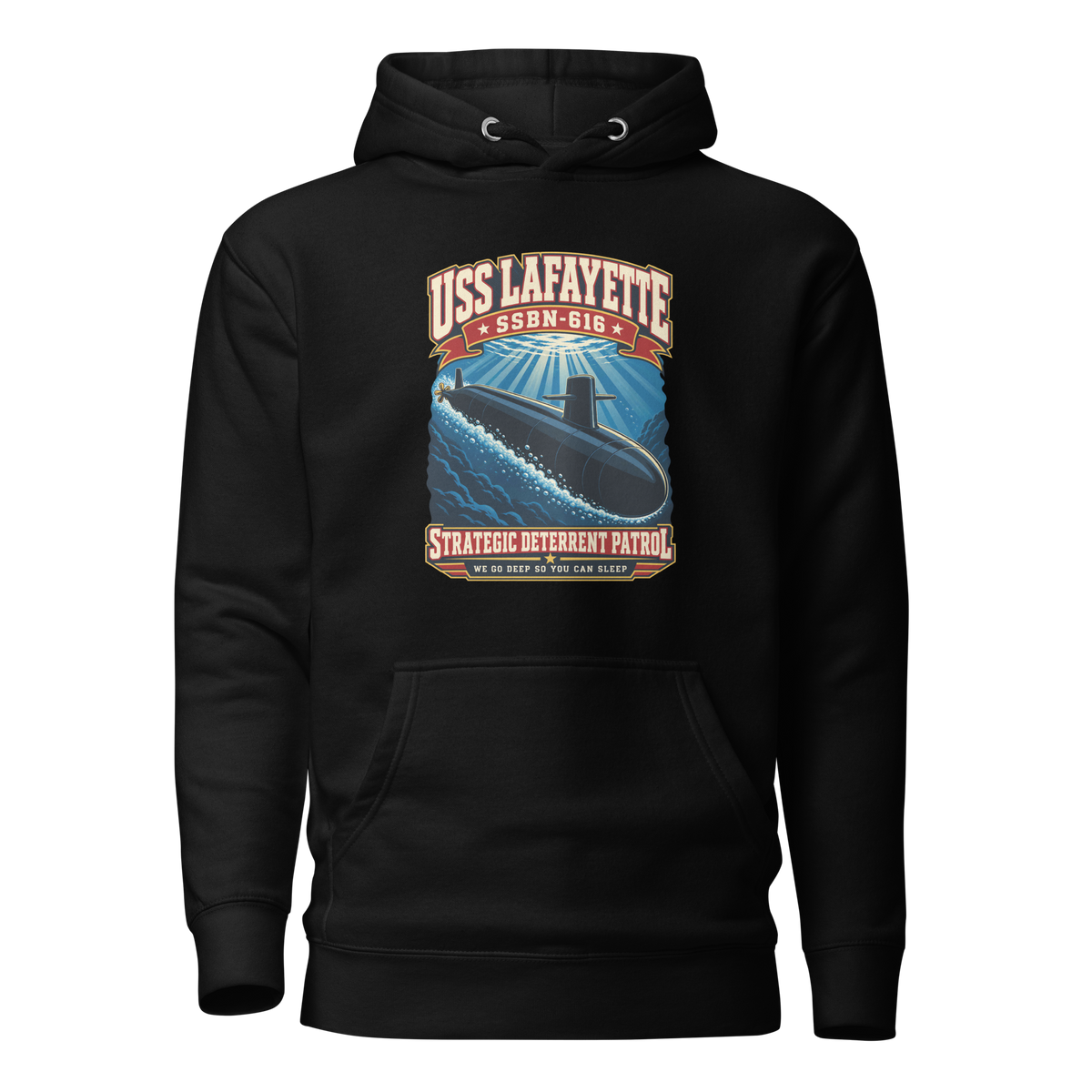 USS Lafayette (SSBN-616) Deterrent Patrol Hoodie - Retro