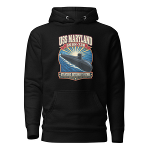USS Maryland (SSBN-738) Deterrent Patrol Hoodie - Retro