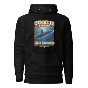 USS Rhode Island (SSBN-740) Deterrent Patrol Hoodie - Retro