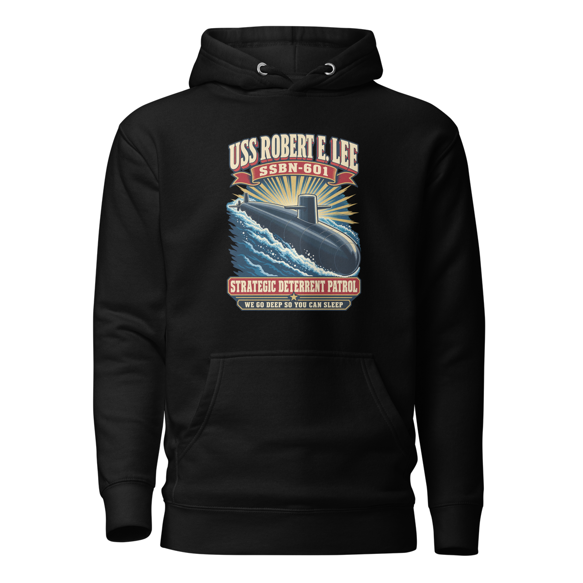 USS Robert E. Lee (SSBN-601) Deterrent Patrol Hoodie - Retro