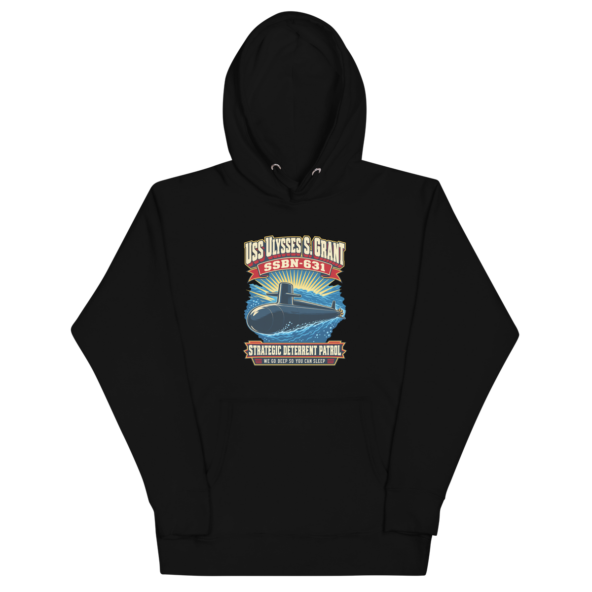 USS Ulysses S. Grant (SSBN-631) Deterrent Patrol Hoodie - Retro