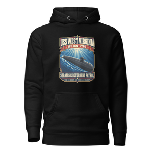 USS West Virginia (SSBN-736) Deterrent Patrol Hoodie - Retro