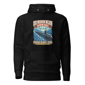 USS Woodrow Wilson (SSBN-624) Deterrent Patrol Hoodie - Retro