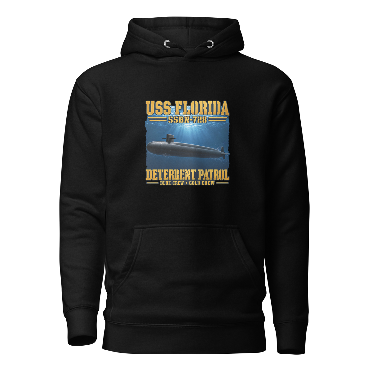 USS Florida (SSBN-728) Deterrent Patrol Hoodie - Deep Water