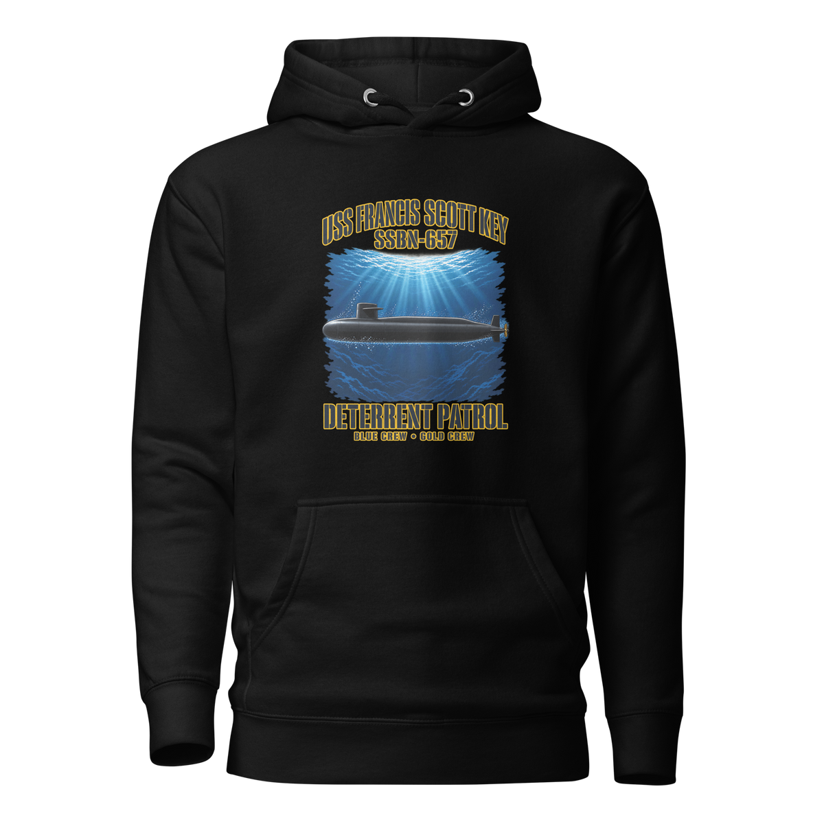 USS Francis Scott Key (SSBN-657) Deterrent Patrol Hoodie - Deep Water