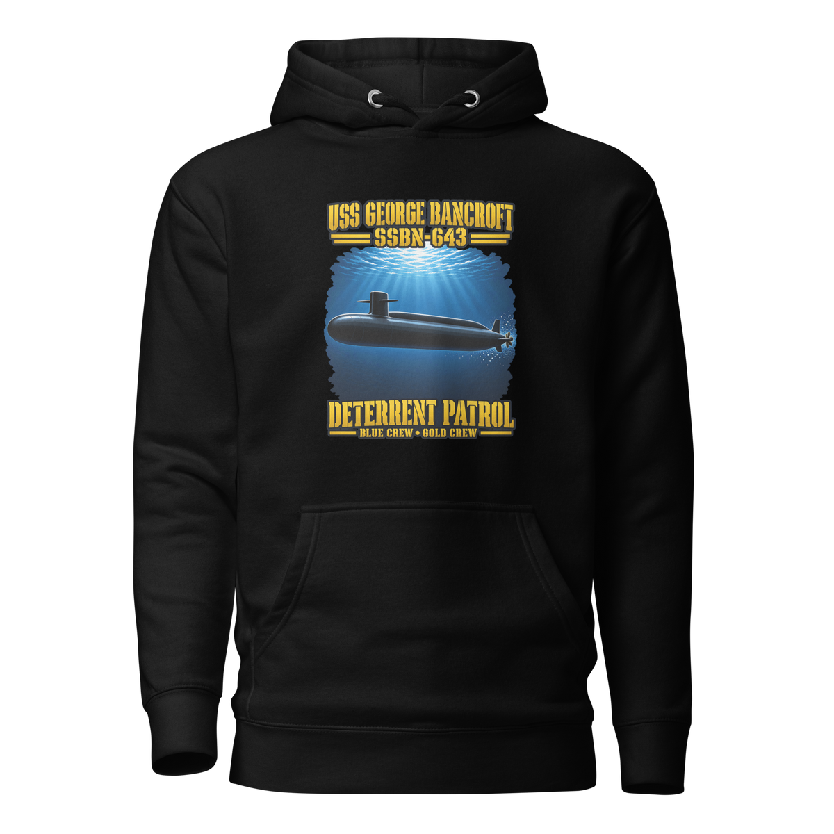 USS George Bancroft (SSBN-643) Deterrent Patrol Hoodie - Deep Water