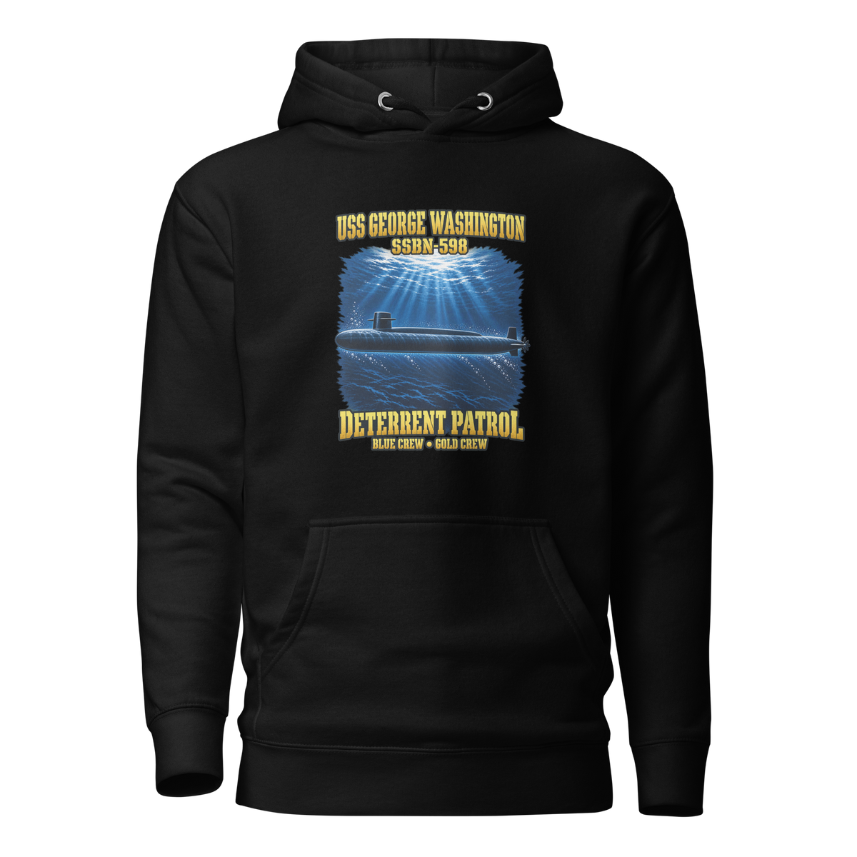 USS George Washington (SSBN-598) Deterrent Patrol Hoodie - Deep Water