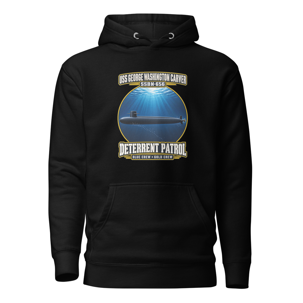 USS George Washington Carver (SSBN-656) Deterrent Patrol Hoodie - Deep Water