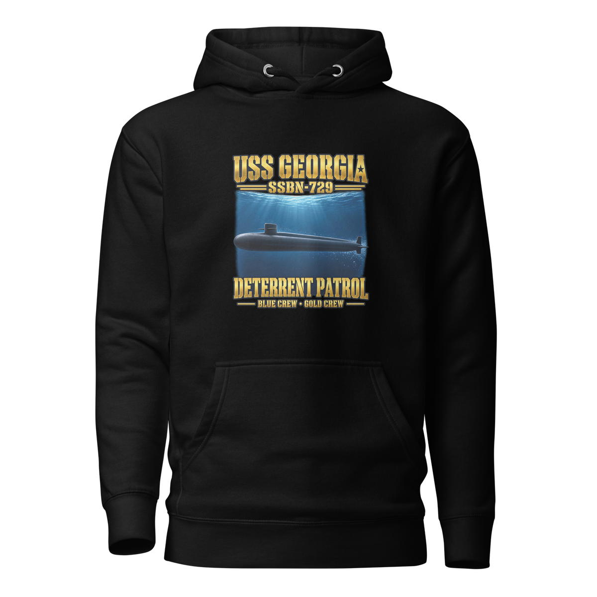 USS Georgia (SSBN-729) Deterrent Patrol Hoodie - Deep Water