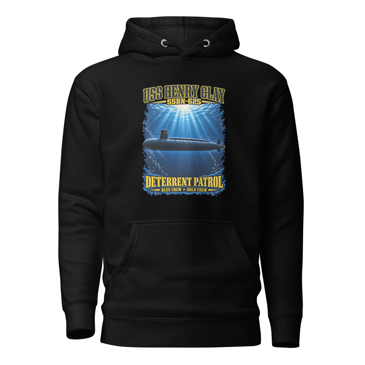 USS Henry Clay (SSBN-625) Deterrent Patrol Hoodie - Deep Water