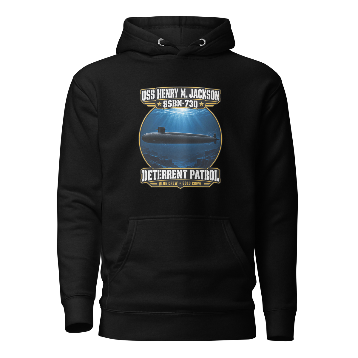 USS Henry M. Jackson (SSBN-730) Deterrent Patrol Hoodie - Deep Water
