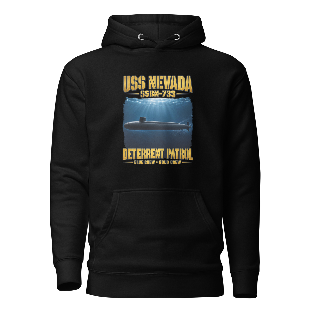 USS Nevada (SSBN-733) Deterrent Patrol Hoodie - Deep Water
