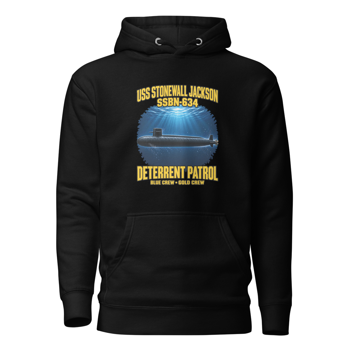 USS Stonewall Jackson (SSBN-634) Deterrent Patrol Hoodie - Deep Water
