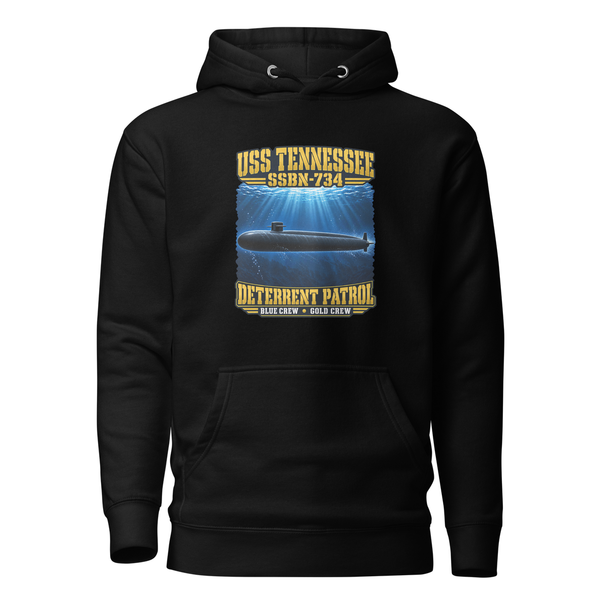 USS Tennessee (SSBN-734) Deterrent Patrol Hoodie - Deep Water