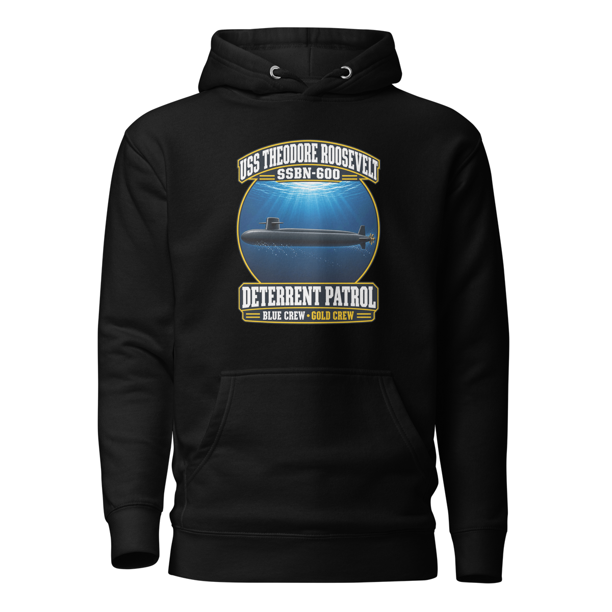 USS Theodore Roosevelt (SSBN-600) Deterrent Patrol Hoodie - Deep Water