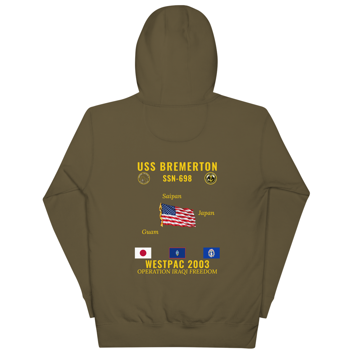 USS Bremerton (SSN-698) 2003 WestPac Cruise Hoodie
