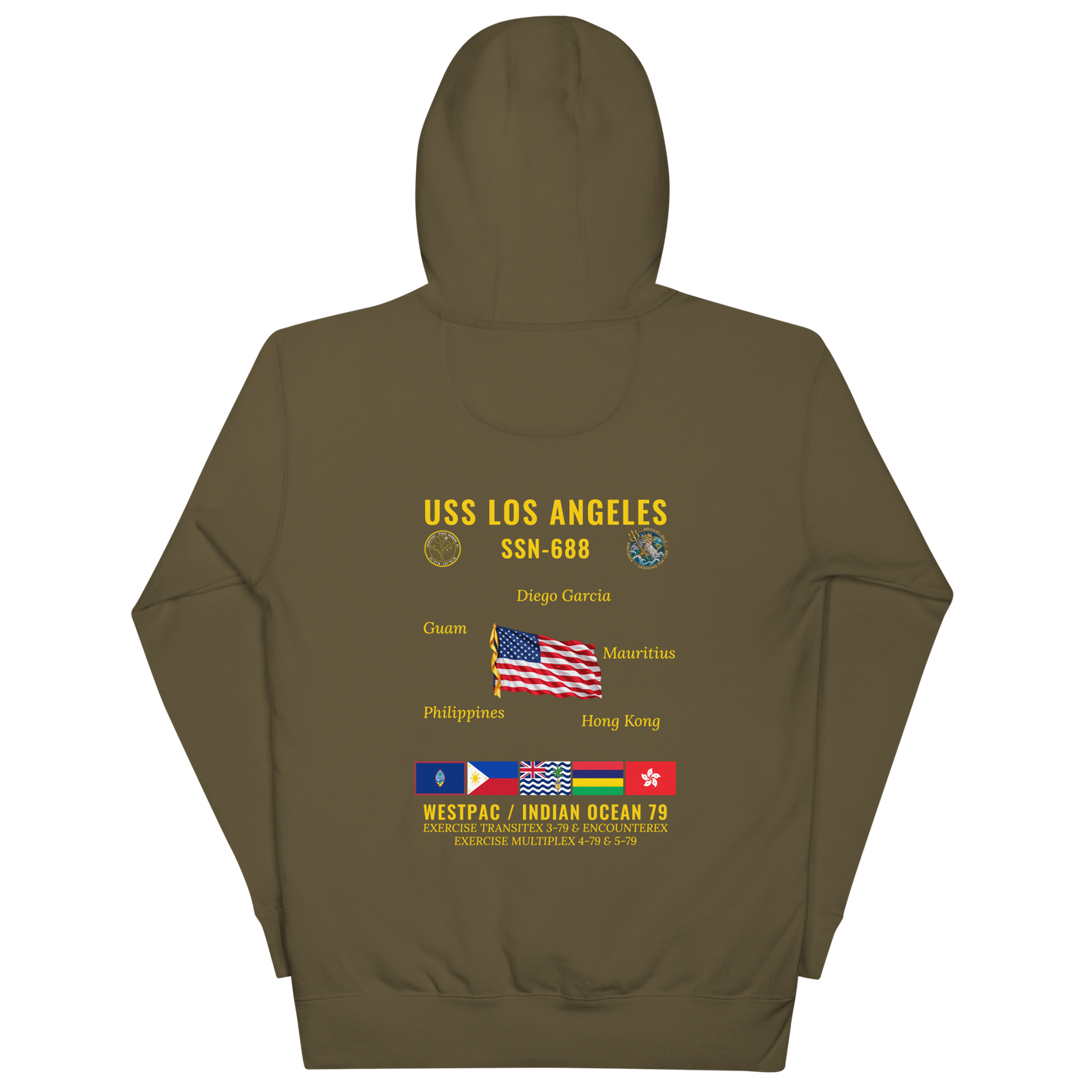 USS Los Angeles (SSN-688) 1979 WestPac/Indian Ocean Cruise Hoodie