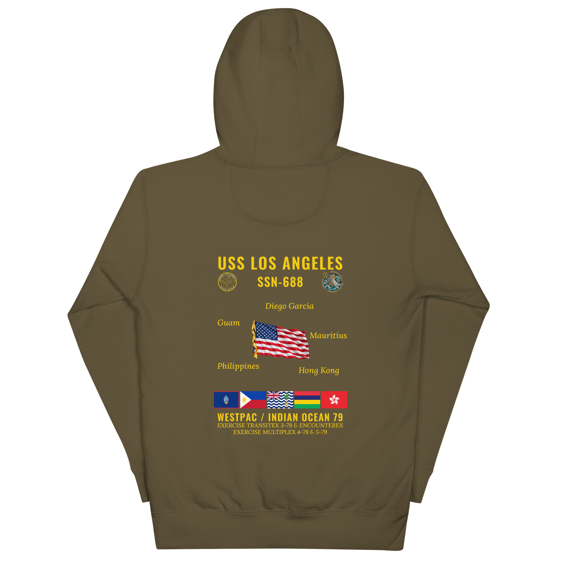 USS Los Angeles (SSN-688) 1979 WestPac/Indian Ocean Cruise Hoodie