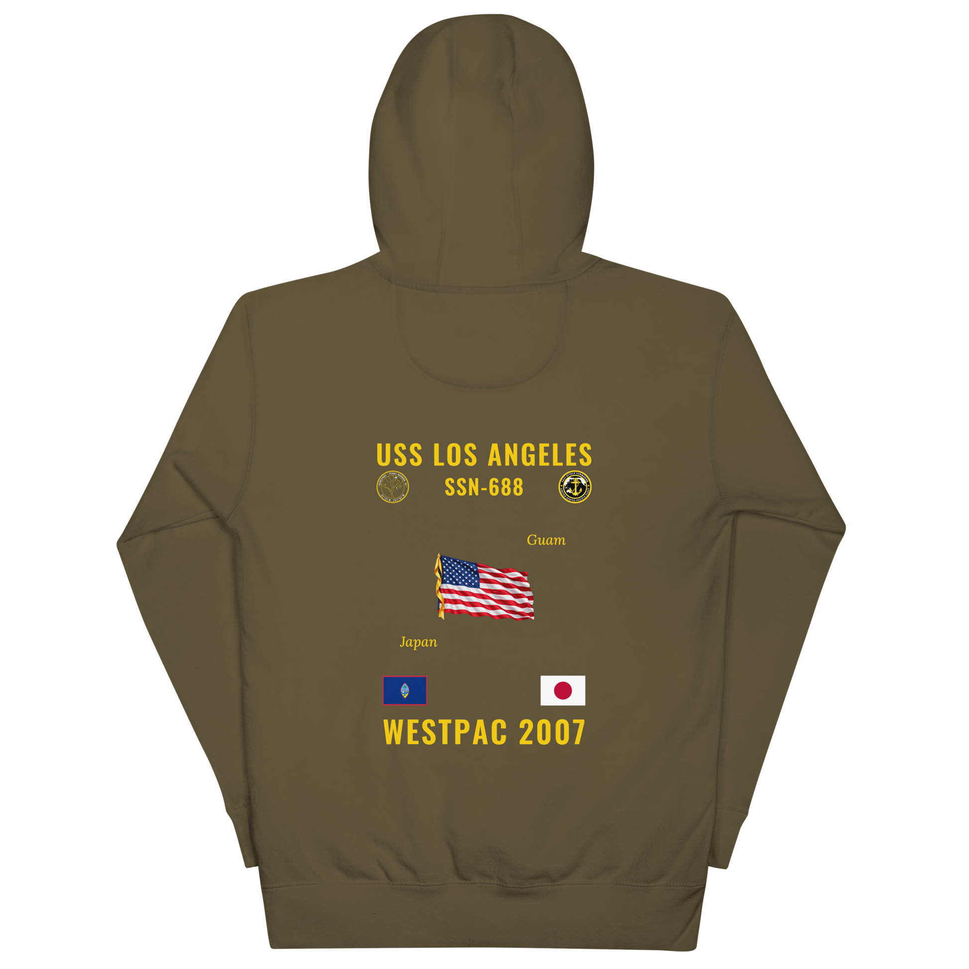 USS Los Angeles (SSN-688) 2007 WestPac Cruise Hoodie