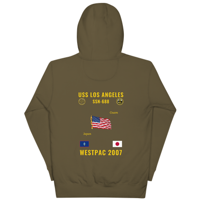 USS Los Angeles (SSN-688) 2007 WestPac Cruise Hoodie