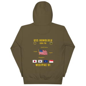 USS Honolulu (SSN-718) 1991 WestPac Cruise Hoodie