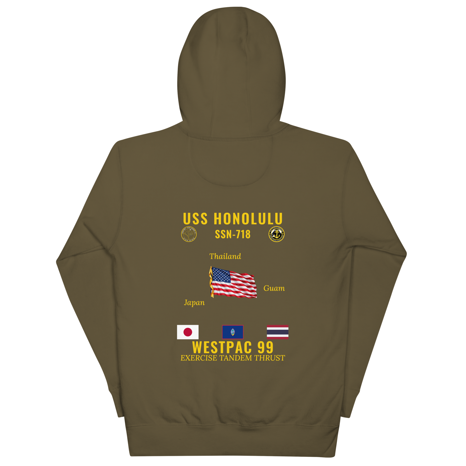 USS Honolulu (SSN-718) 1999 WestPac Cruise Hoodie