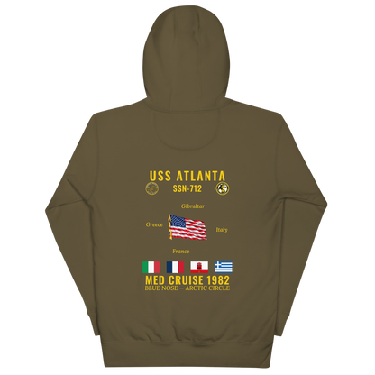 USS Atlanta (SSN-712) 1982 Med Cruise Hoodie
