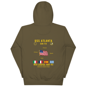USS Atlanta (SSN-712) 1991-92 Med Cruise Hoodie