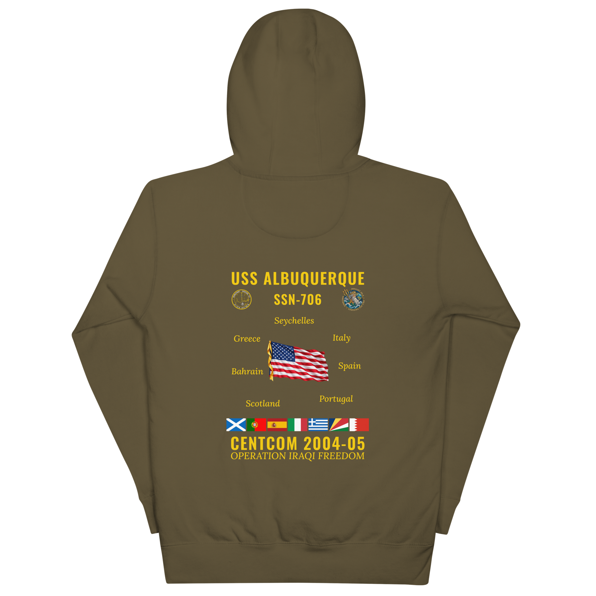 USS Albuquerque (SSN-706) 2004-05 CENTCOM Cruise Hoodie