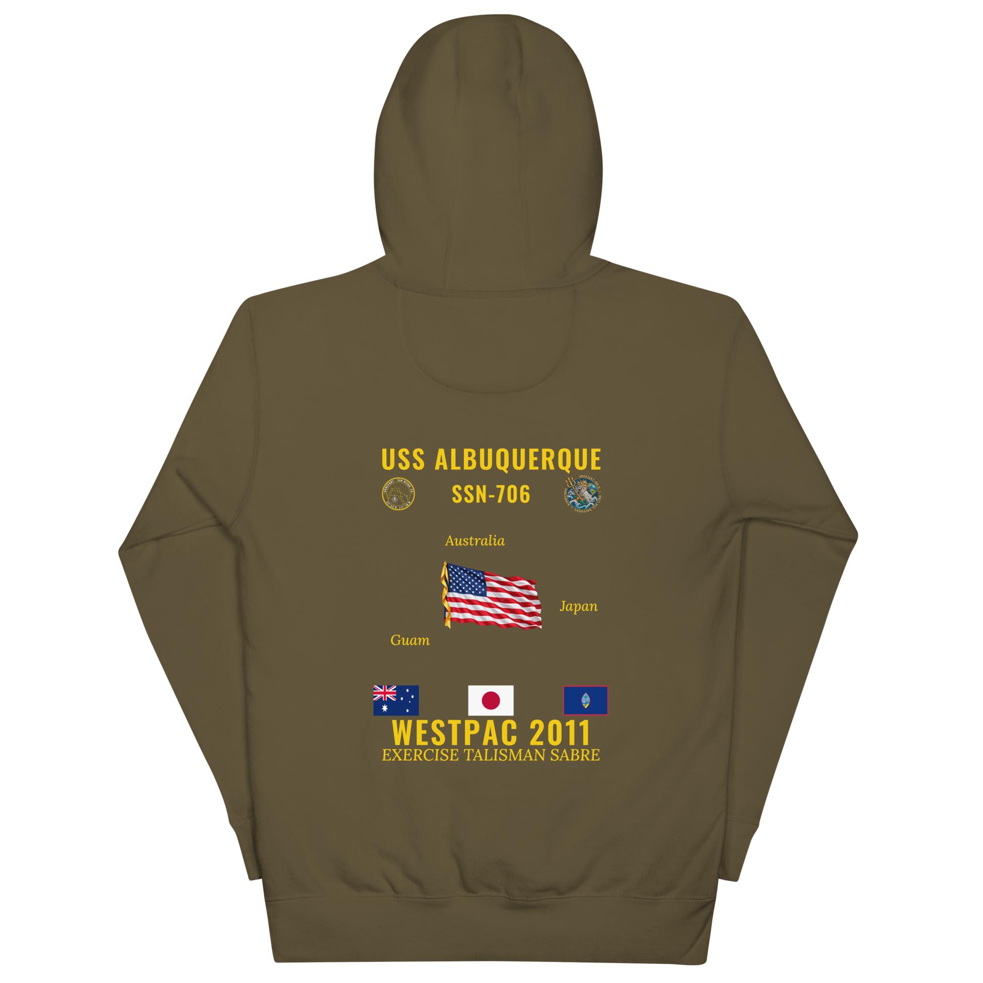 USS Albuquerque (SSN-706) 2011 WestPac Cruise Hoodie