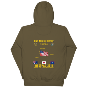 USS Albuquerque (SSN-706) 2011 WestPac Cruise Hoodie