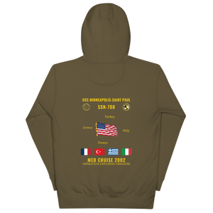 USS Minneapolis-Saint Paul (SSN-708) 2002 Med Cruise Hoodie