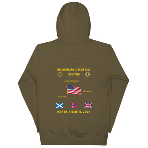 USS Minneapolis-Saint Paul (SSN-708) 2004 North Atlantic Cruise Hoodie