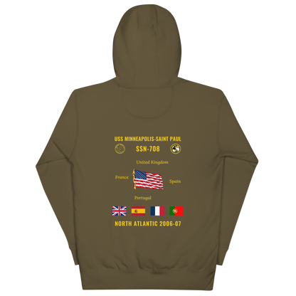 USS Minneapolis-Saint Paul (SSN-708) 2006-07 North Atlantic Cruise Hoodie