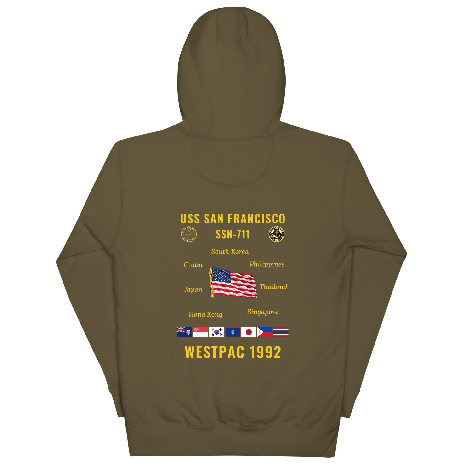 USS San Francisco (SSN-711) 1992 WestPac Cruise Hoodie